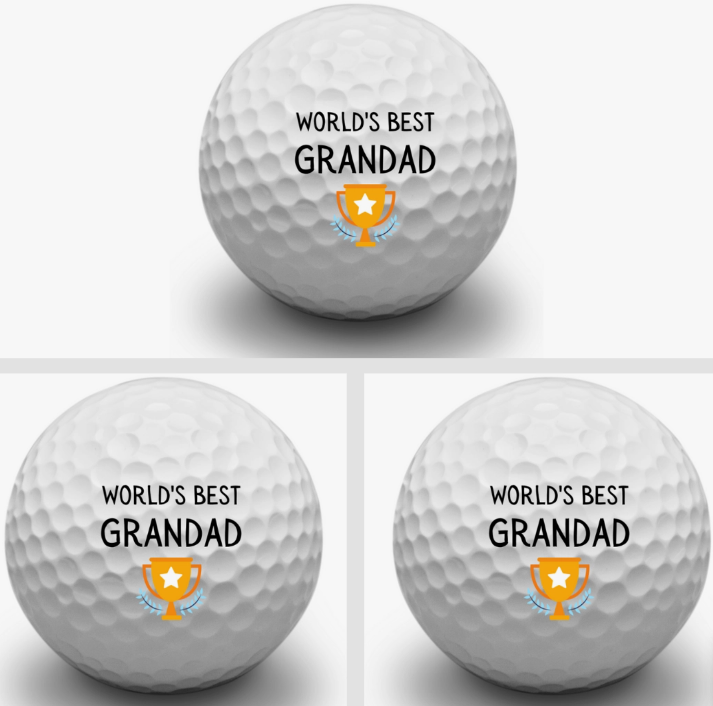 World's Best Grandad - 3 pack