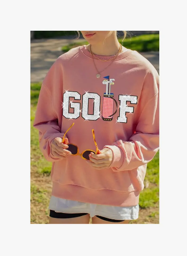 Glitter Golf Graphic Sweatshirts