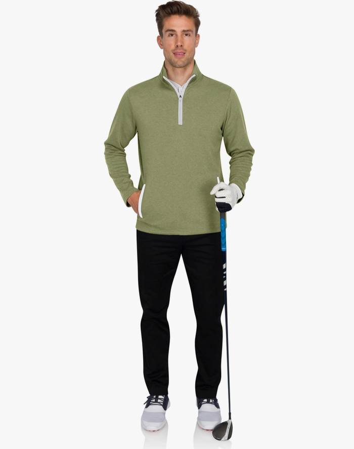 Men'S Pullover Sweater - Dry Fit Half Zip Golf Jacket
