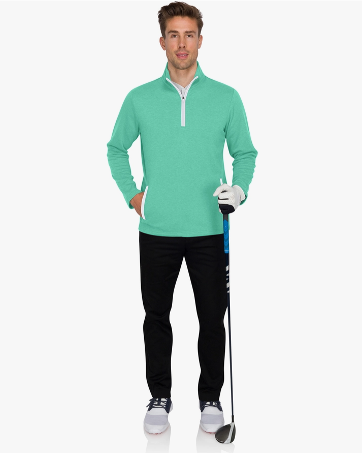 Men'S Pullover Sweater - Dry Fit Half Zip Golf Jacket