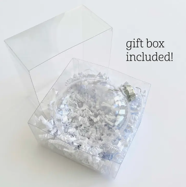 Golf Ball and Club See-Through Glass Holiday Ornament