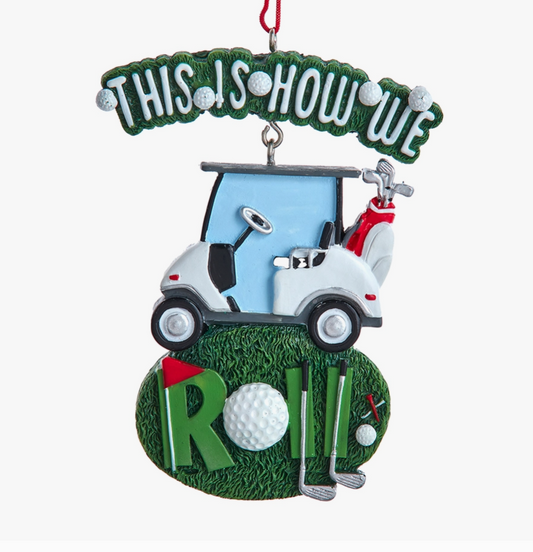 4.125" Resin Golf Cart Ornament