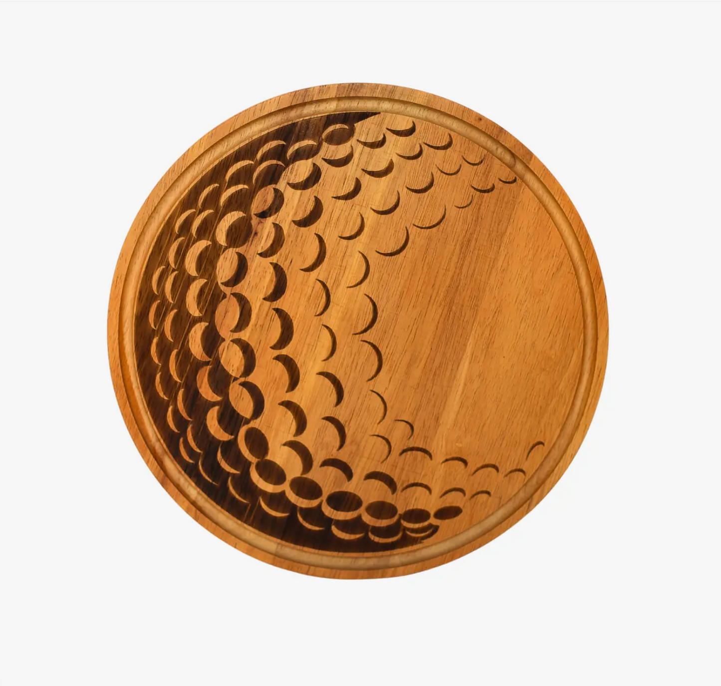 Golf Ball Wood Cutting Board 13" Diameter