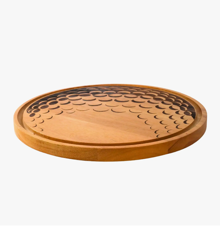 Golf Ball Wood Cutting Board 13" Diameter