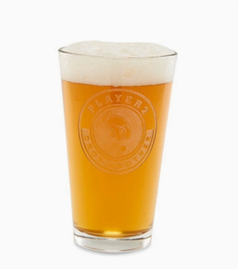 PLAYER2 Etched Pint Glass