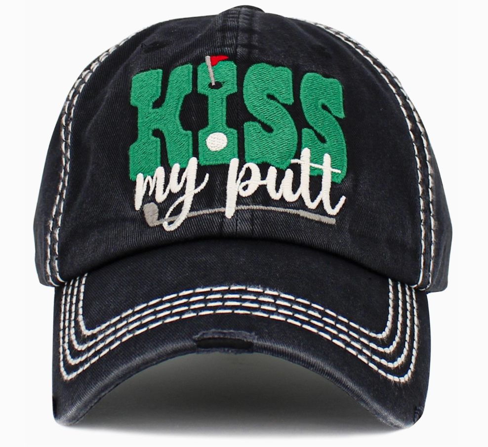 Kiss My Putt Washed Vintage Ballcap