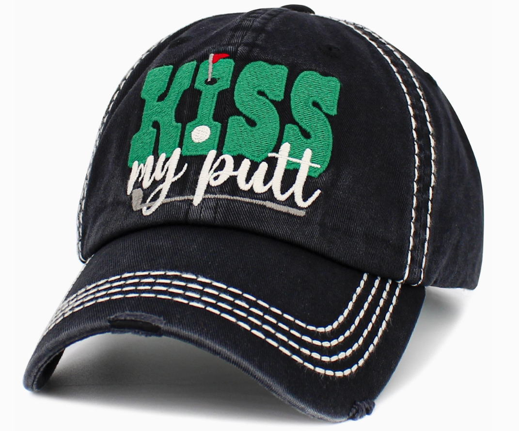 Kiss My Putt Washed Vintage Ballcap