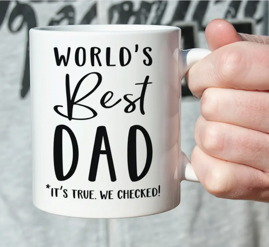 World's Best Dad Mug, Father's Day Coffee Cup, Gift For Dad