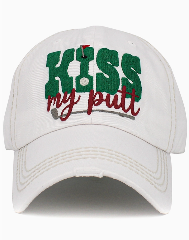Kiss My Putt Washed Vintage Ballcap