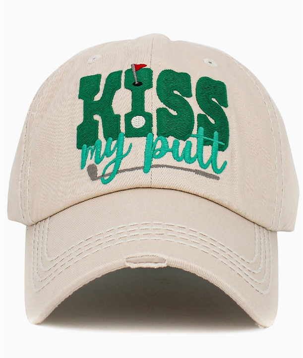 Kiss My Putt Washed Vintage Ballcap