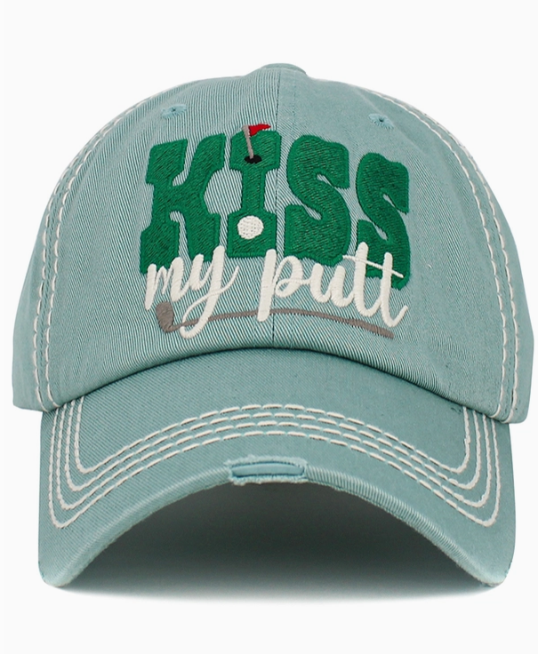 Kiss My Putt Washed Vintage Ballcap