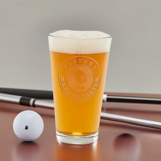PLAYER2 Etched Pint Glass