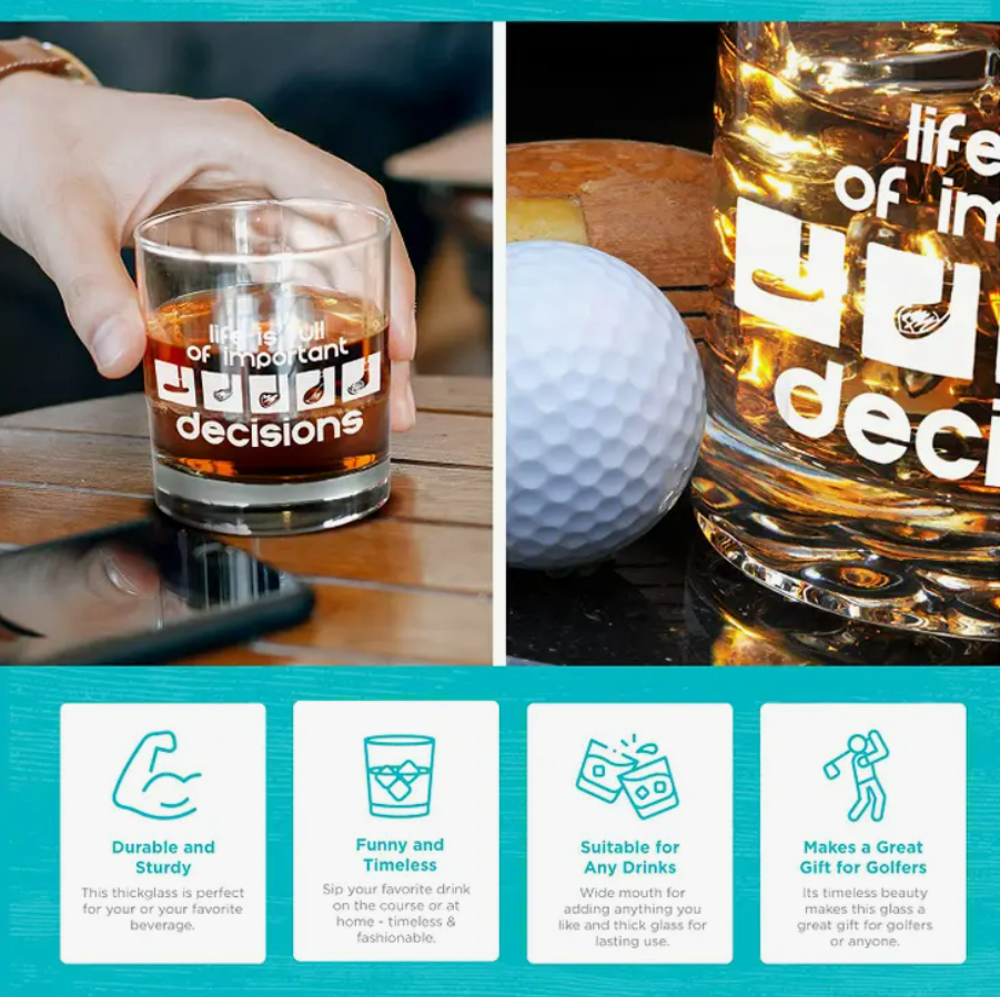 Golf Whiskey Glass – CADDYRIZZ