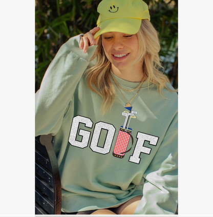 Glitter Golf Graphic Sweatshirts