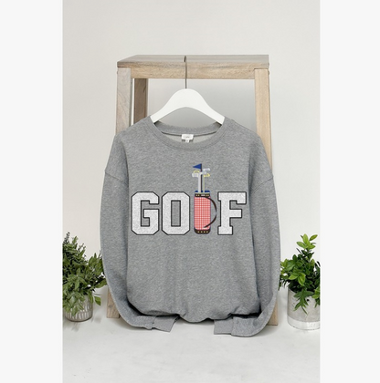 Glitter Golf Graphic Sweatshirts