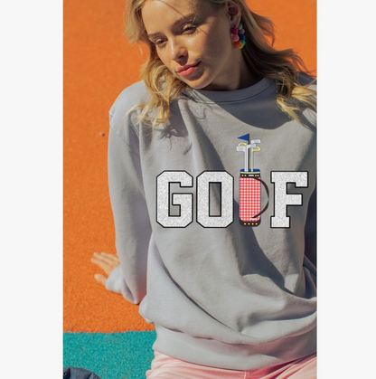 Glitter Golf Graphic Sweatshirts