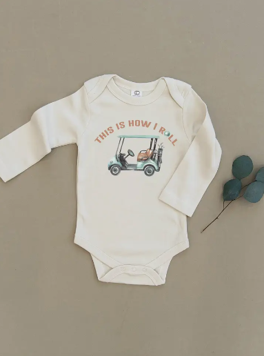 This Is How I Roll Golf Organic Baby Onesie & Toddler Tee