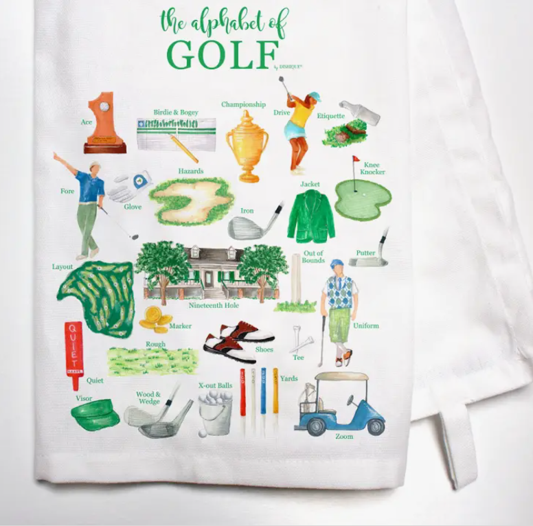 Golf Alphabet Bar Towel