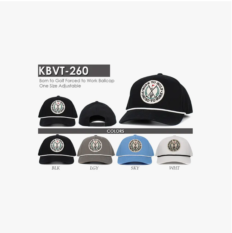 Born To Golf Forced To Work Baseball Cap