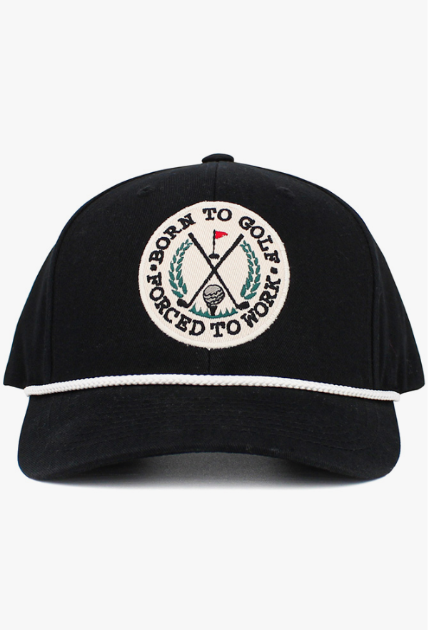 Born To Golf Forced To Work Baseball Cap