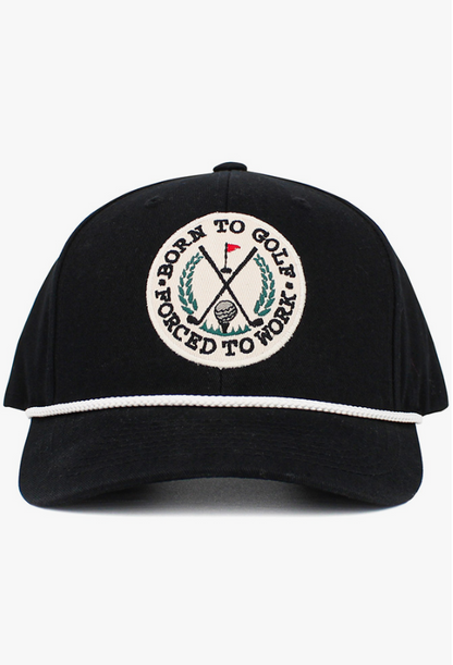 Born To Golf Forced To Work Baseball Cap