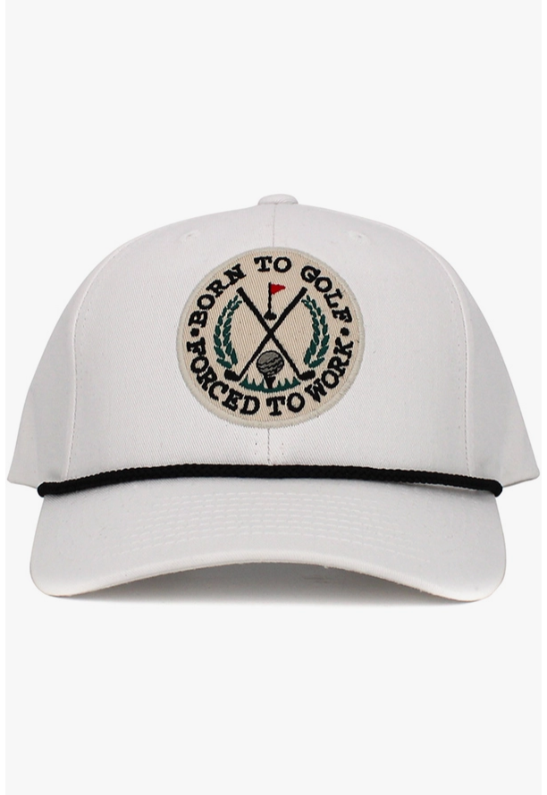 Born To Golf Forced To Work Baseball Cap