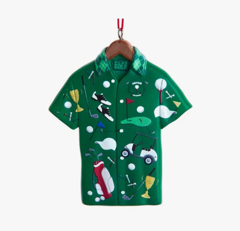 3.625" Resin Uv Printed Golf Shirt Ornament