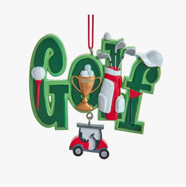 3.5" Resin Golf Ornament