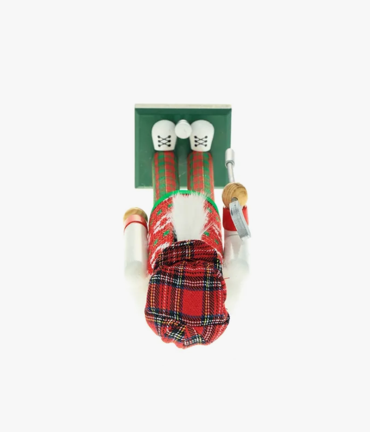 15" Red/Green Golfer Nutcracker