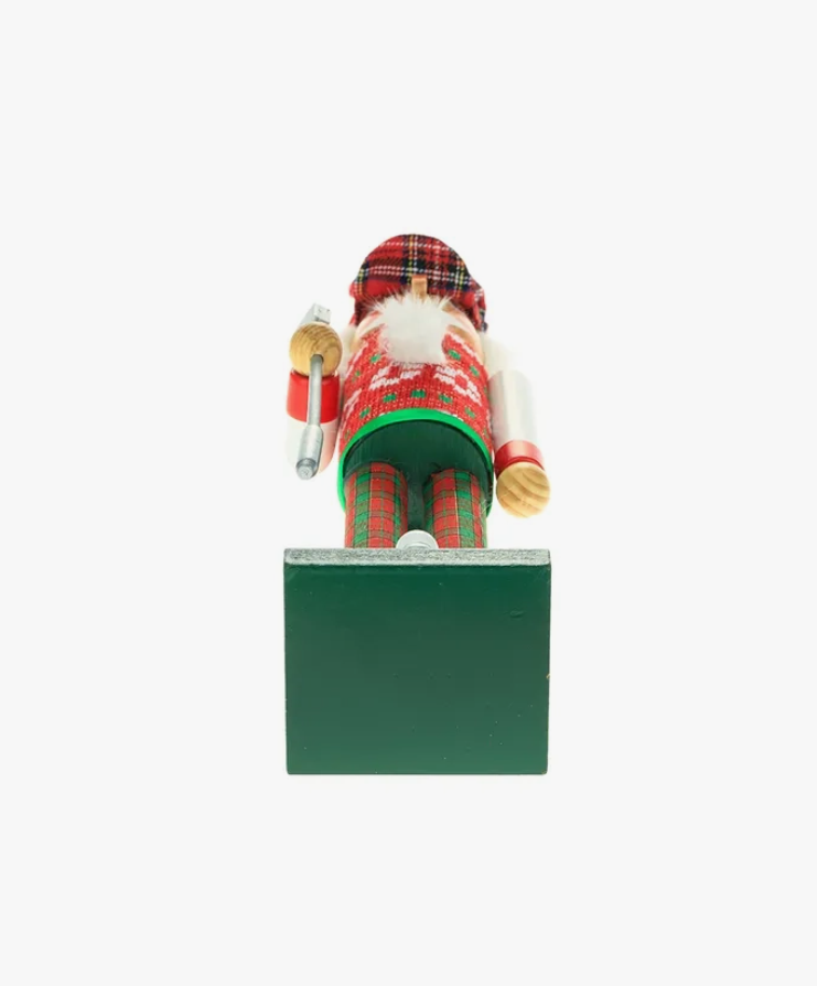 15" Red/Green Golfer Nutcracker
