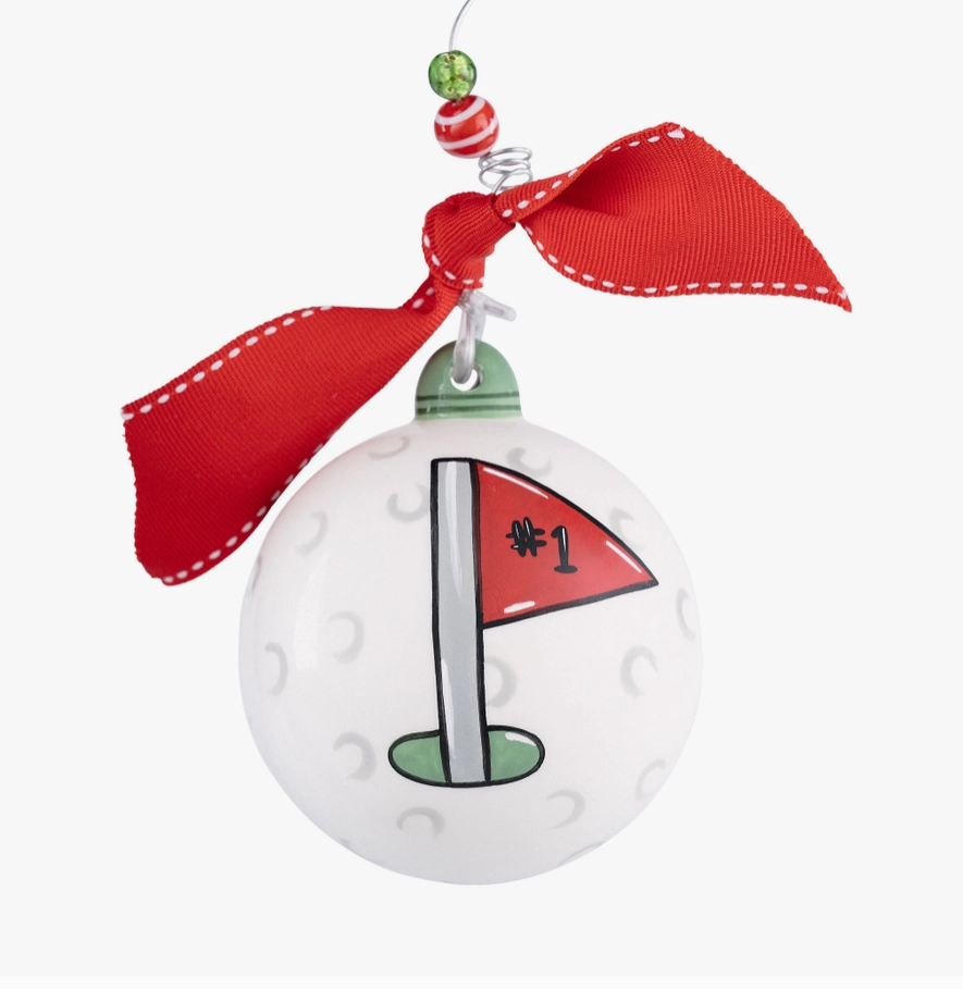 Best Dad by Par Christmas Golf Ornament