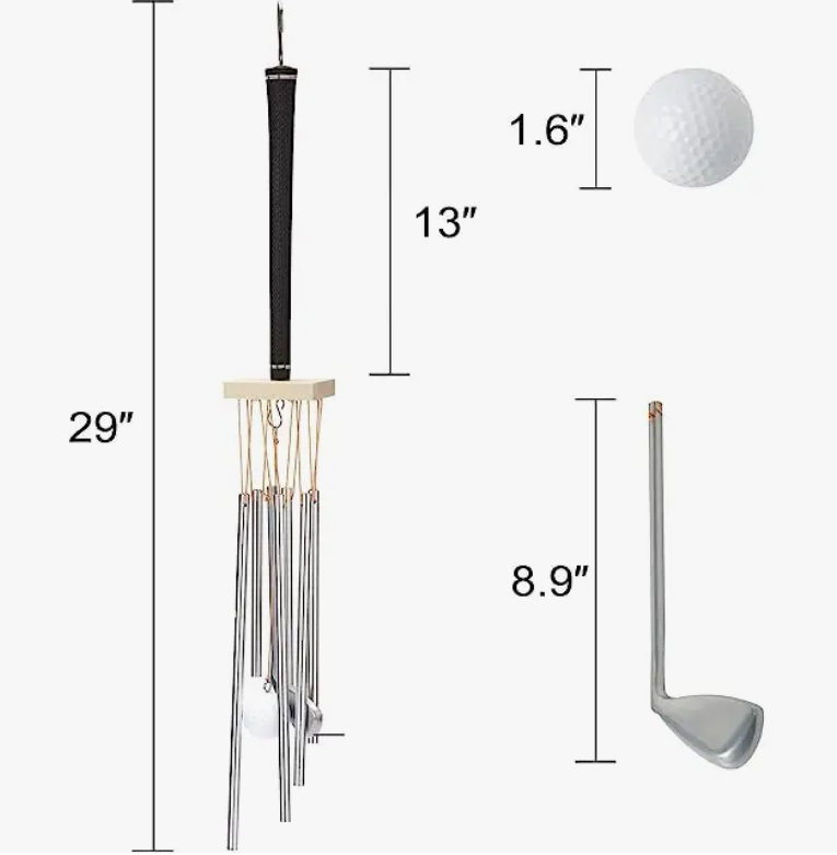 Golf Club & Ball Wind Chime