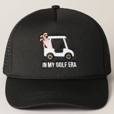 Golf Cart and in My Golf Era Embroidery Trucker Hat