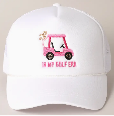 Golf Cart and in My Golf Era Embroidery Trucker Hat