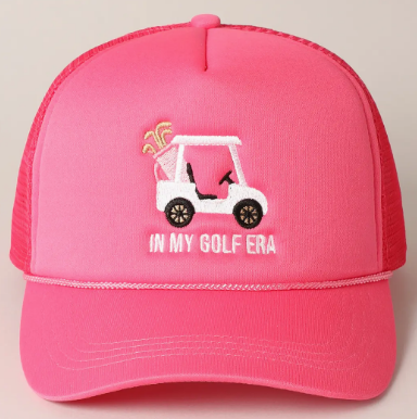 Golf Cart and in My Golf Era Embroidery Trucker Hat