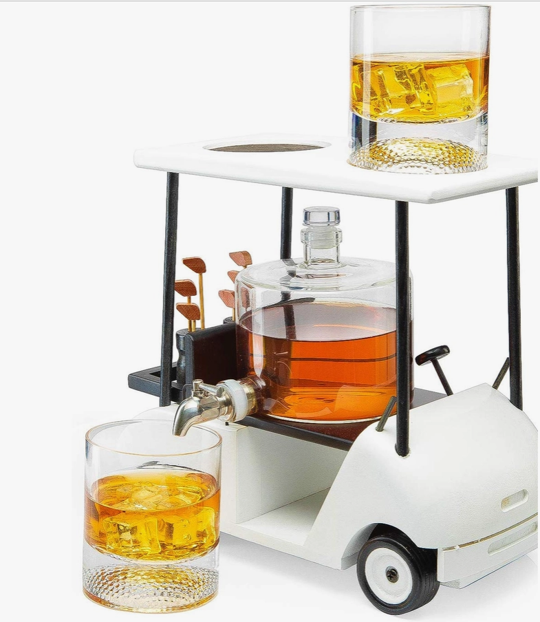 Golf Cart Whiskey Decanter & Ball Glasses