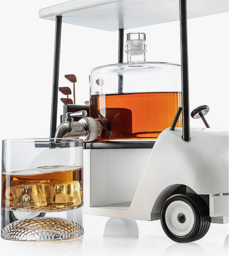 Golf Cart Whiskey Decanter & Ball Glasses