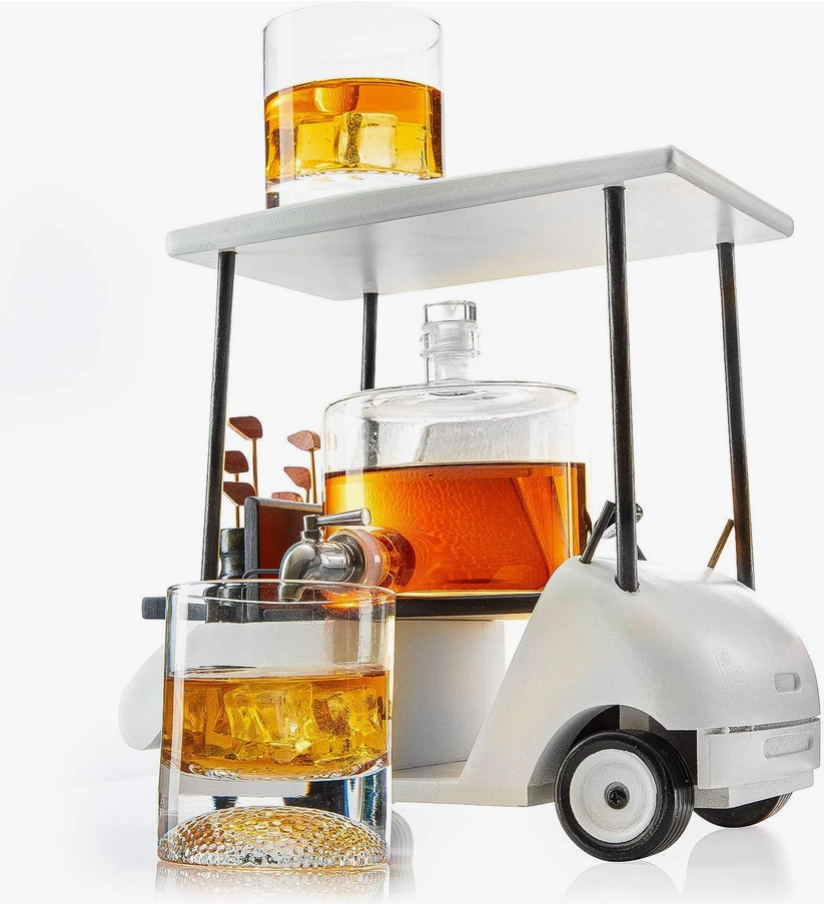 Golf Cart Whiskey Decanter & Ball Glasses