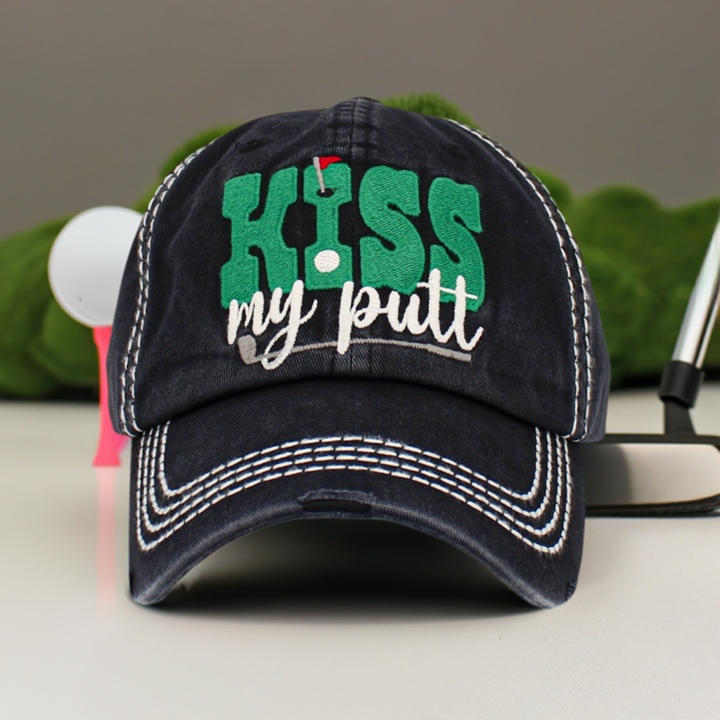 Kiss My Putt Washed Vintage Ballcap