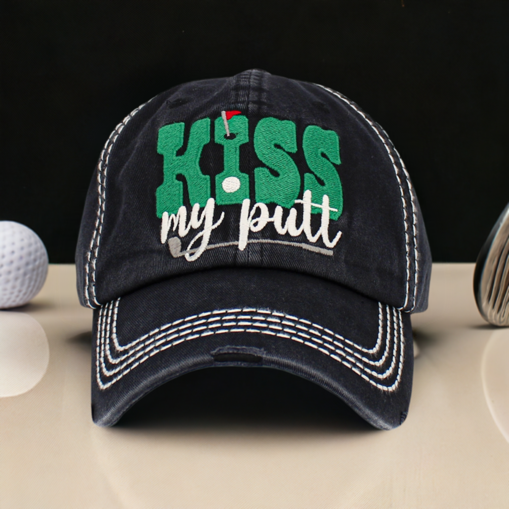 Kiss My Putt Washed Vintage Ballcap