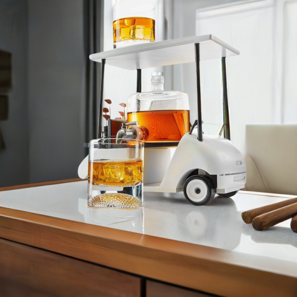 Golf Cart Whiskey Decanter & Ball Glasses